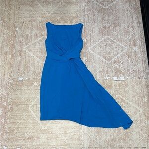 Chiara Boni Blue Sleeveless Asymmetrical Sheath Dress